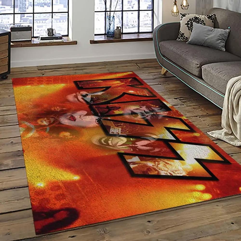 Kiss rock band music retangle carpet area rug home decor best gift for fan and friends as63 Rectangle Rug