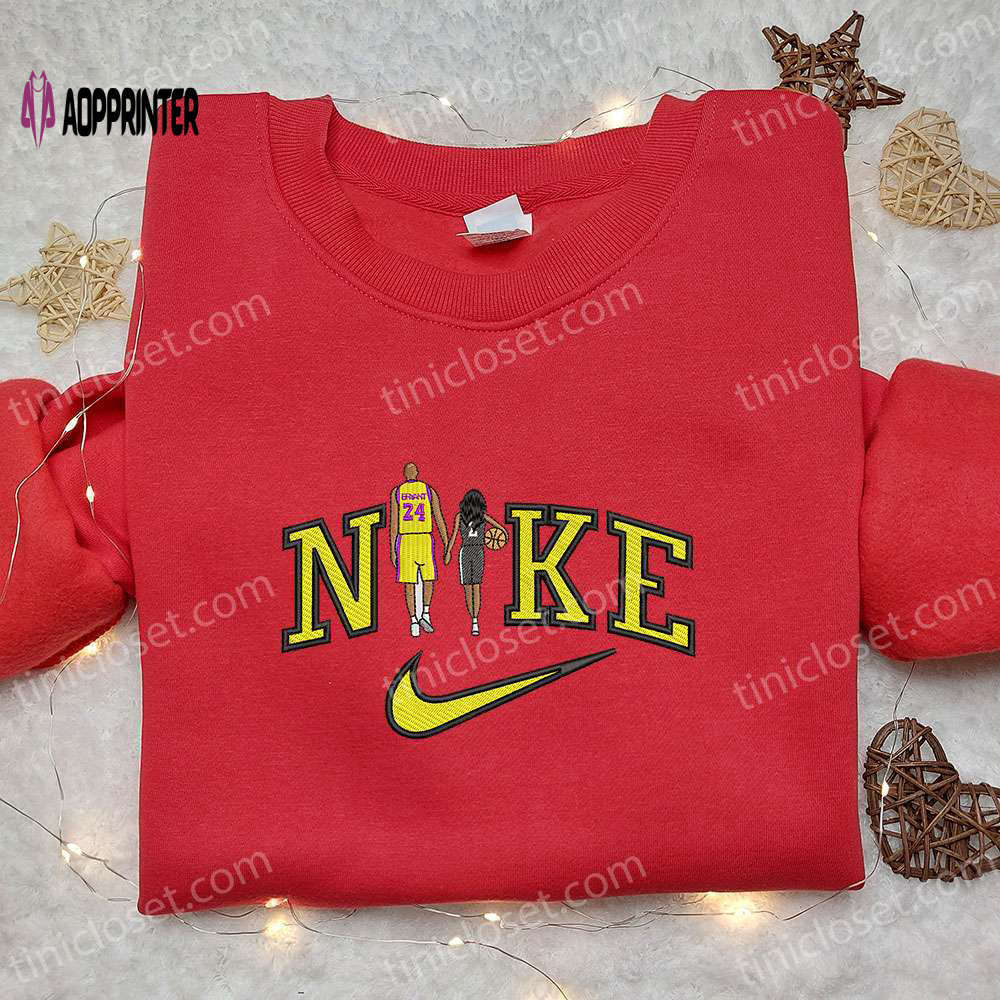 Kobe bryant x nike embroidered shirt – lakers nba sport apparel nike inspired Embroidered Shirt