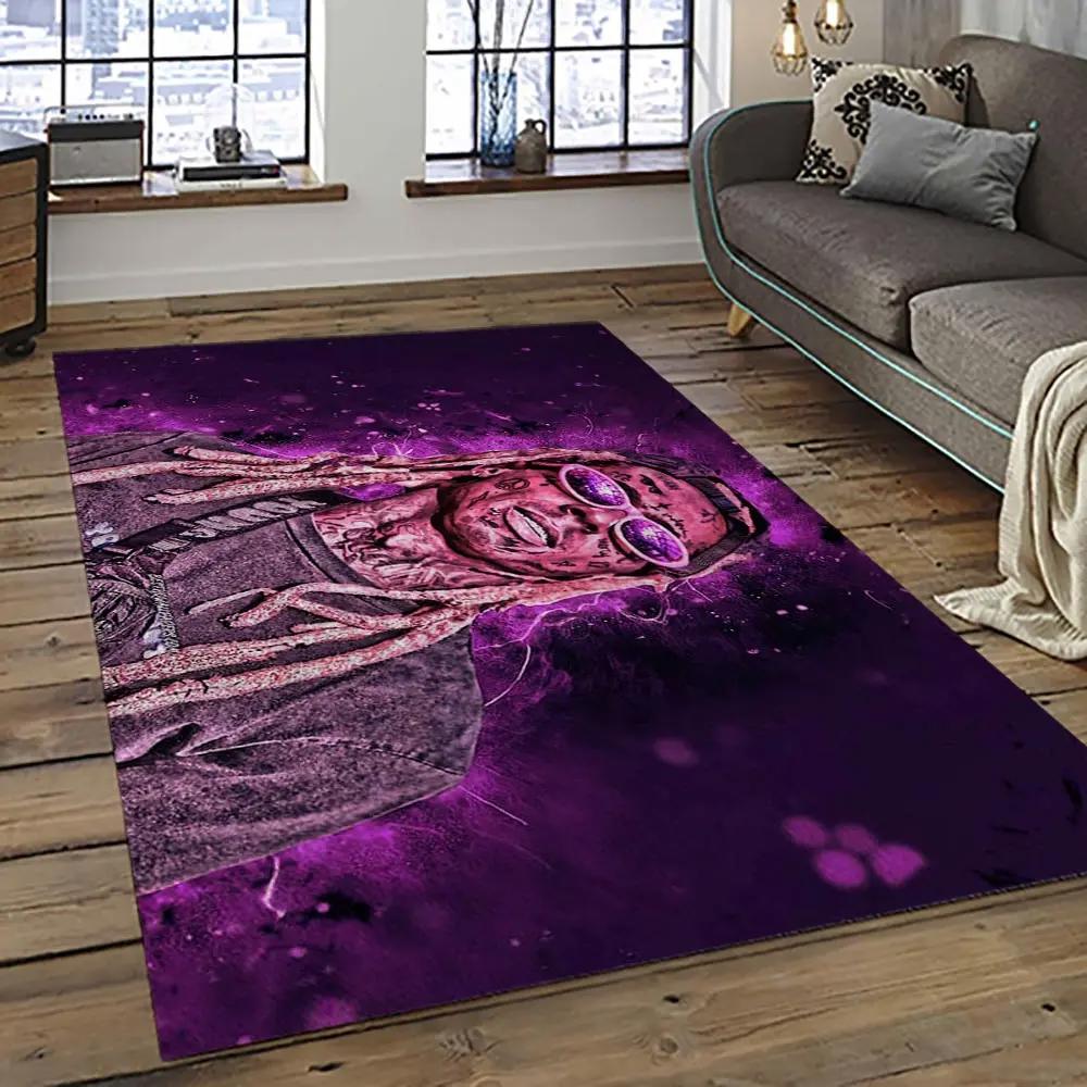 Lil wayne rapper hiphop music rap carpet area rug home decor gift for fans gift for friends lil39 Rectangle Rug