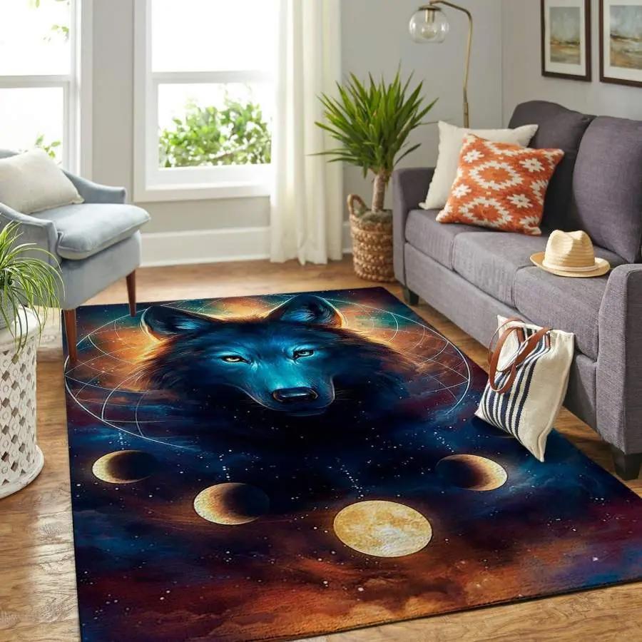 Lion planet dreamcatcher area rug living room rug home decor ld190827 ofd Rectangle Rug