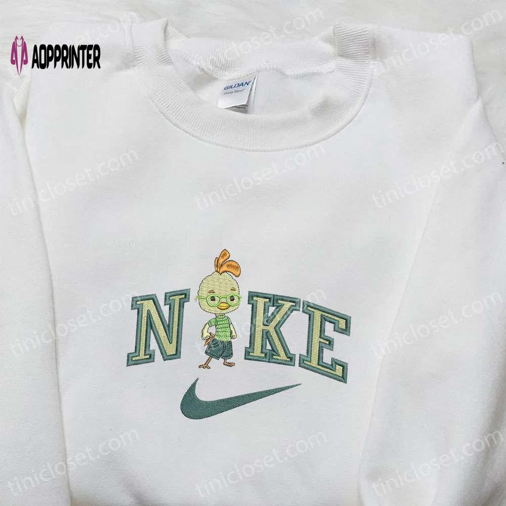 Little chicken x nike cartoon embroidered shirt: disney characters & nike inspired design Embroidered Shirt