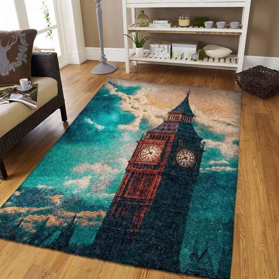 Llama cactus pattern print area rug living room rug home decor Rectangle Rug