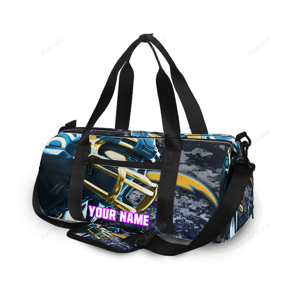 Los angeles chargers helmet v30 personalized name travel bag gym bag 1433 Travel Bag