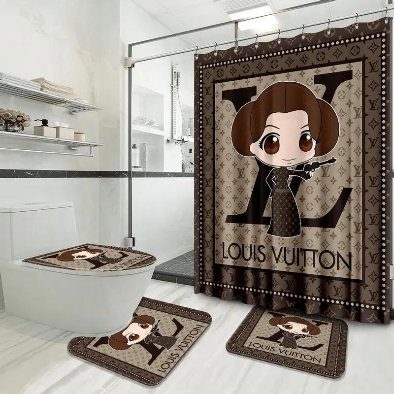 Louis vuitton lady fashion logo limited luxury brand bathroom set home decor Bathroom Set