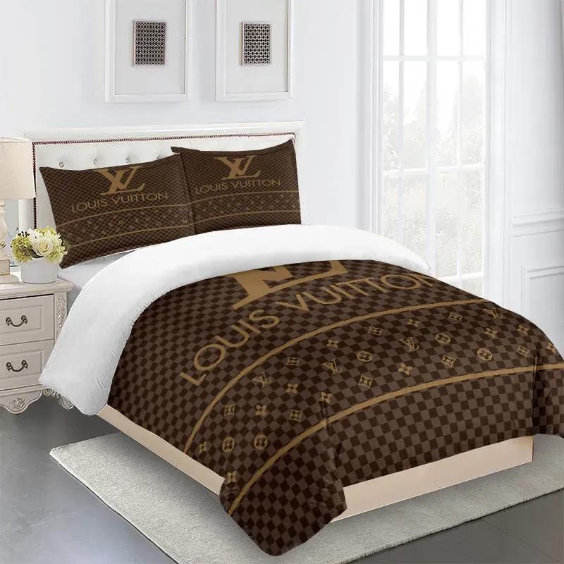Louis vuitton logo type 938 Bedding Sets hyperbeast Bedroom luxury ideas home decor duvet bedclothes blankets sheets bed linen premium fashion brand covers bedspread