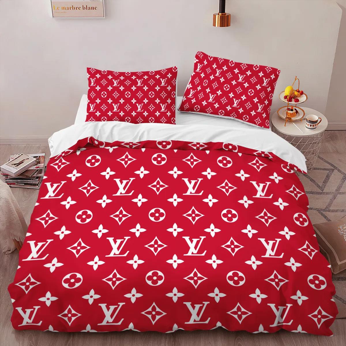 Louis vuitton suprme logo type 796 Bedding Sets sheets bedclothes blankets bed linen home decor premium fashion brand luxury ideas covers bedspread duvet hyperbeast Bedroom