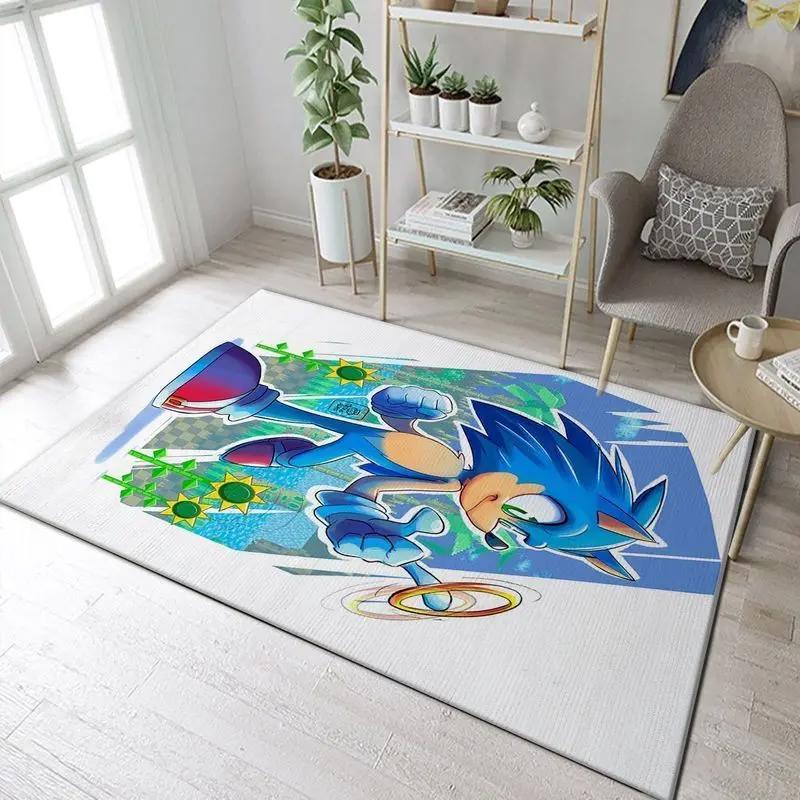 Mateus alves sonic the hedgehog area rug living room and bed room rug rug regtangle carpet floor decor home decor Rectangle Rug
