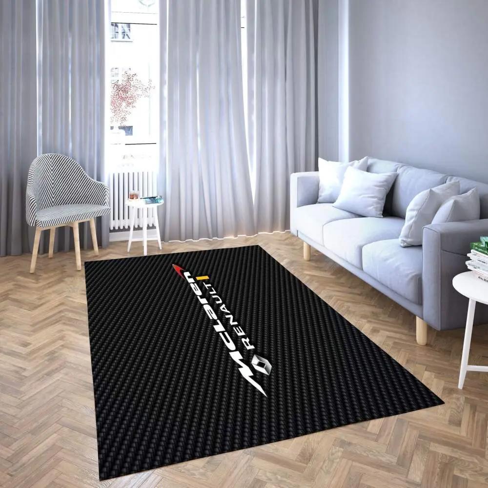 Mclaren logo area rug black living room carpet rug regtangle carpet floor decor home decor Rectangle Rug