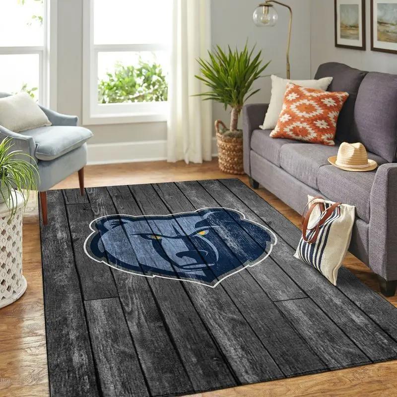 Memphis grizzlies nba 1 area rug living room bedroom rug regtangle carpet Rectangle Rug