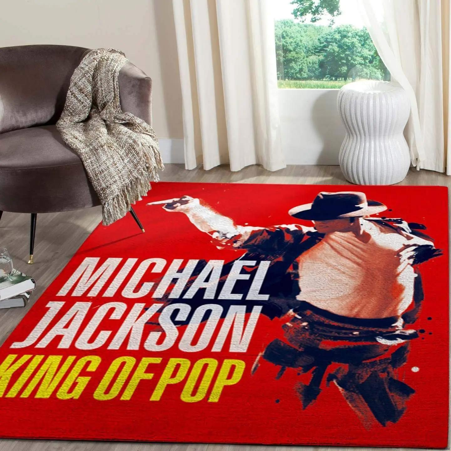 Michael jackson king of pop area rugs living room carpet christmas gift rug regtangle carpet floor decor home decor Rectangle Rug