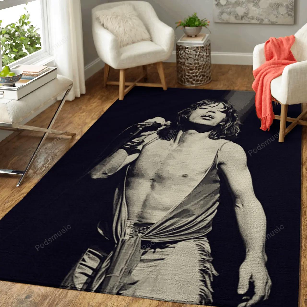 Mick jagger 7 music artist art for fans area rug living room carpet rug regtangle carpet floor decor home decor Rectangle Rug