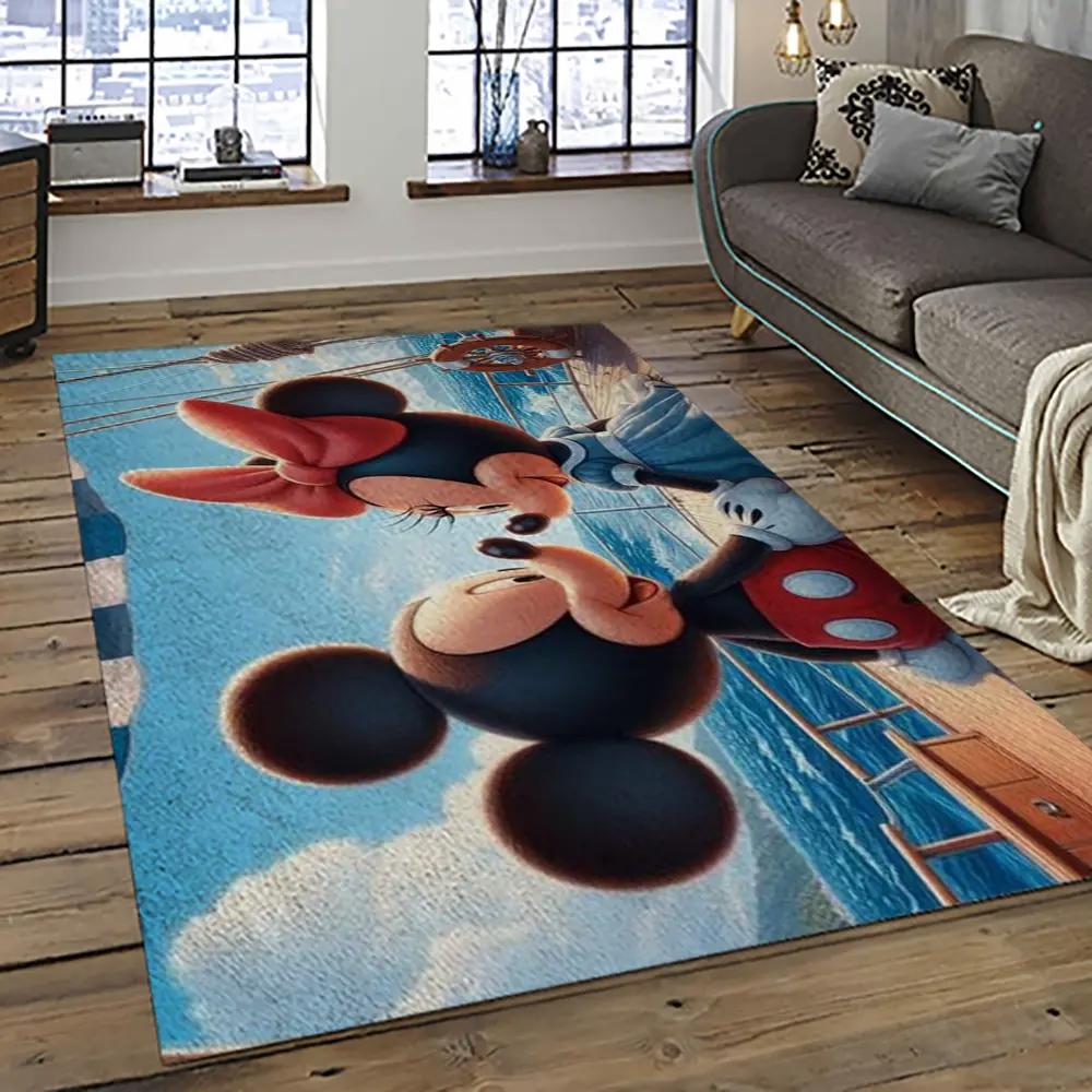 Mickey mouse characters cartoon movie carpet rectangle area rug for living room bedroom decor mme13 Rectangle Rug