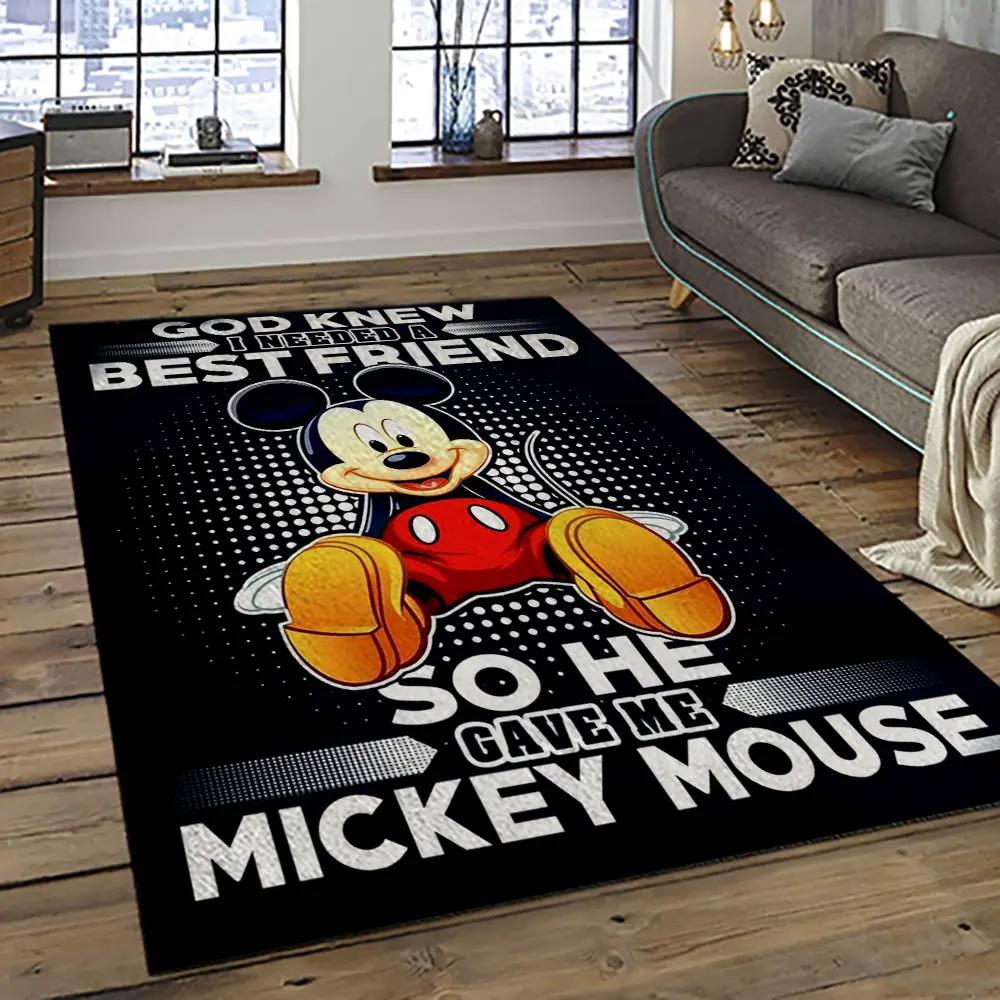 Mickey mouse characters cartoon movie carpet rectangle area rug for living room bedroom decor mme19 Rectangle Rug