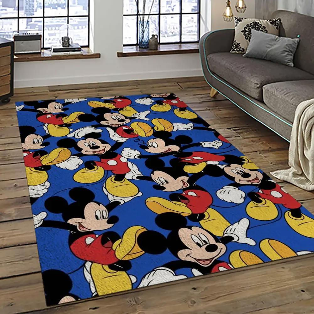Mickey mouse characters cartoon movie carpet rectangle area rug for living room bedroom decor mme30 Rectangle Rug