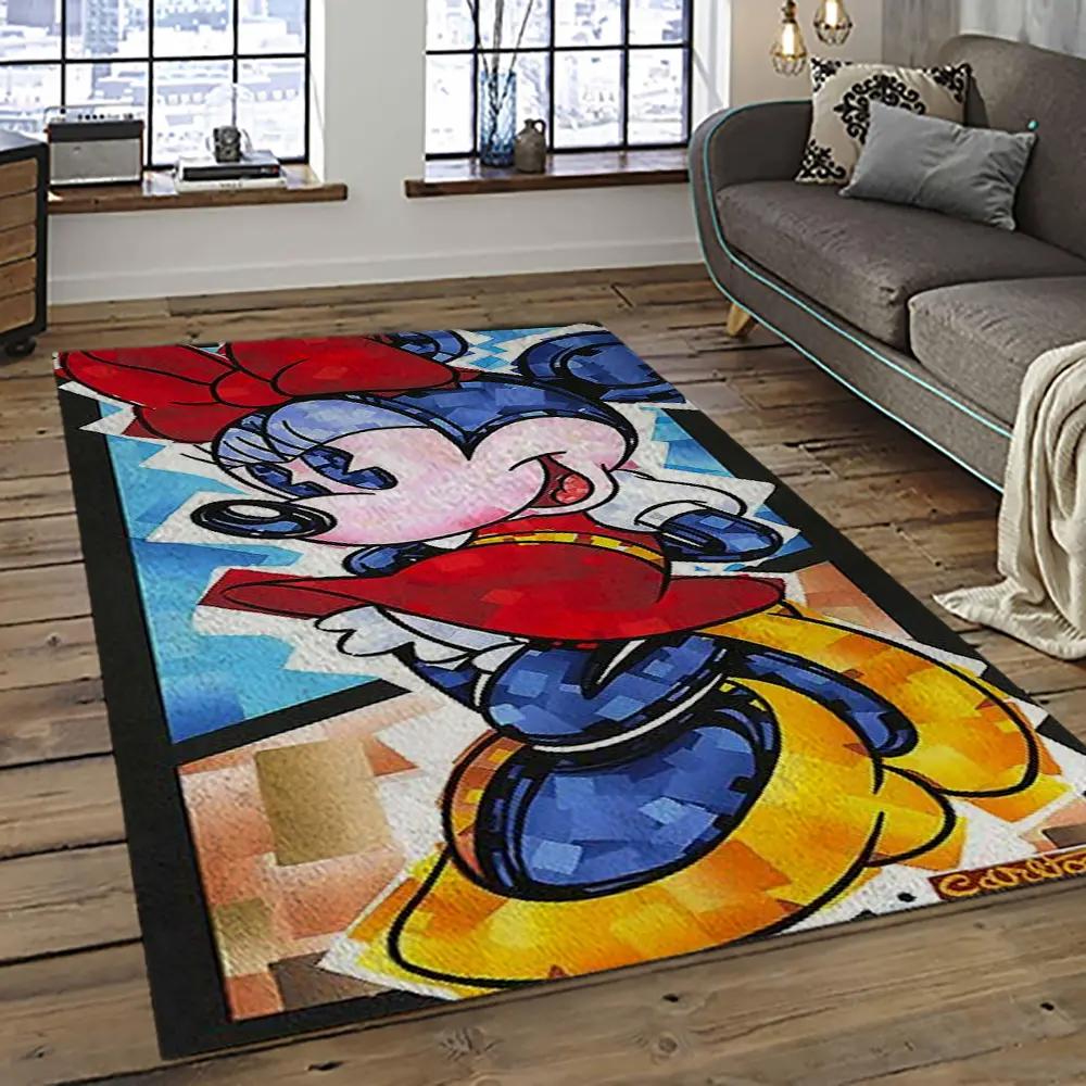 Mickey mouse characters cartoon movie carpet rectangle area rug for living room bedroom decor mme7 Rectangle Rug