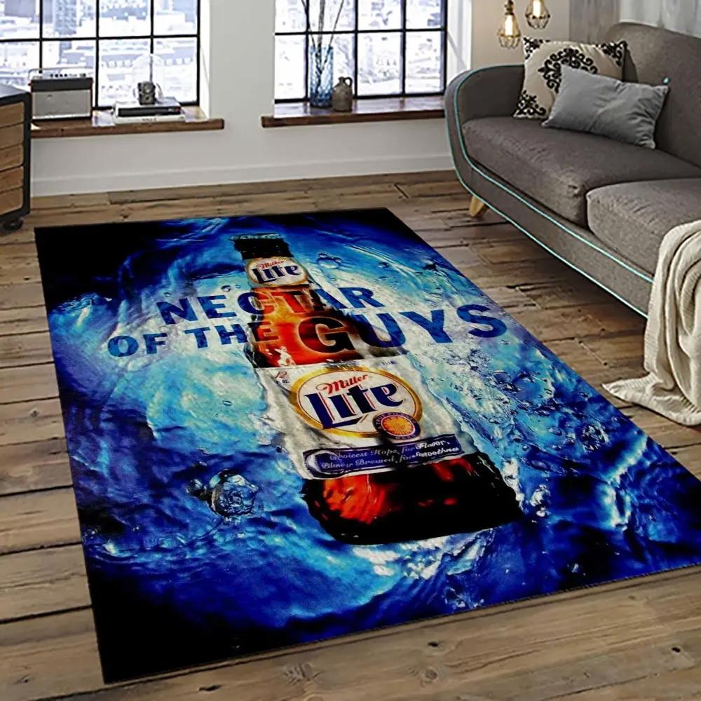Miller lite american style beer retangle carpet area rug home decor gift best present for friends ml36 Rectangle Rug