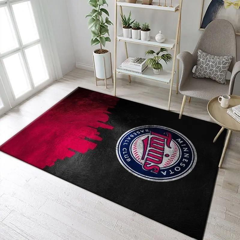 Minnesota twins area rug mlb baseball team logo home decor living room rug 8 Rectangle Rug