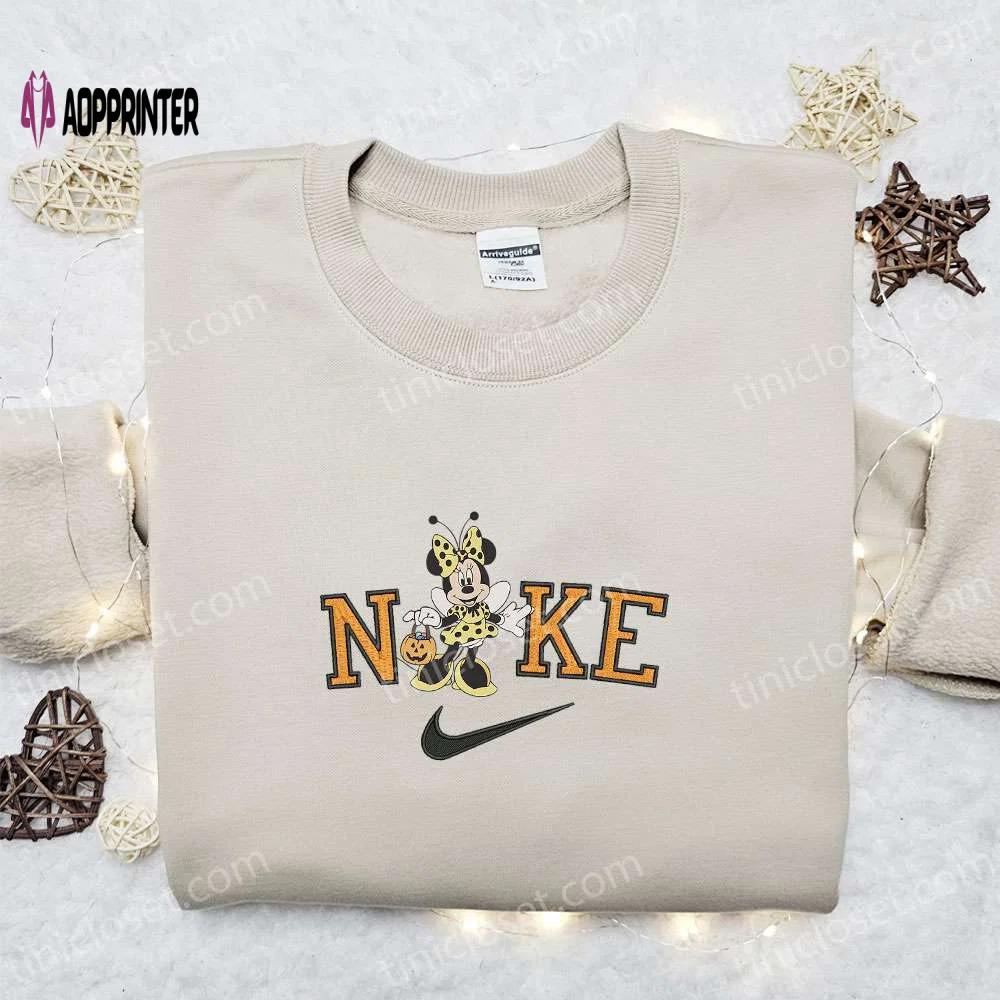 Minnie mouse bee halloween x nike embroidered sweatshirt: best disney characters halloween gift Embroidered Shirt