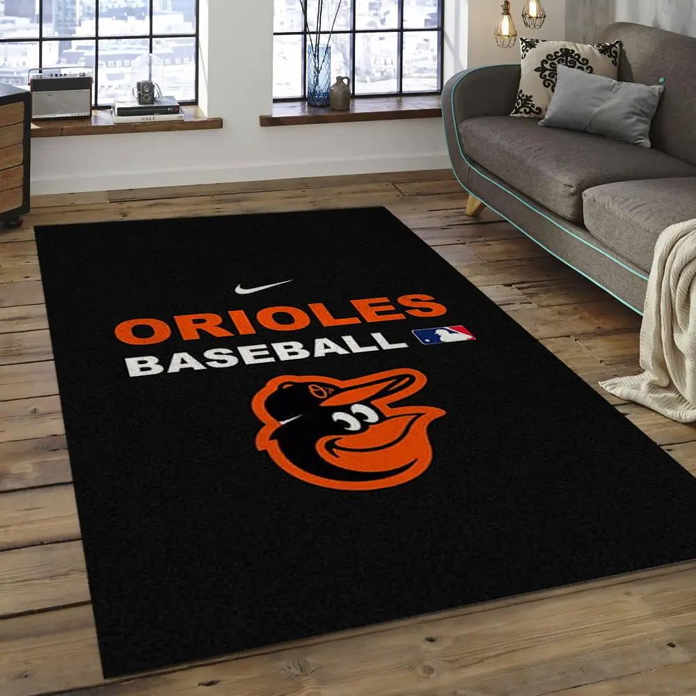Mlb baltimore orioles baseball team logo rectangle area bo03 Rectangle Rug