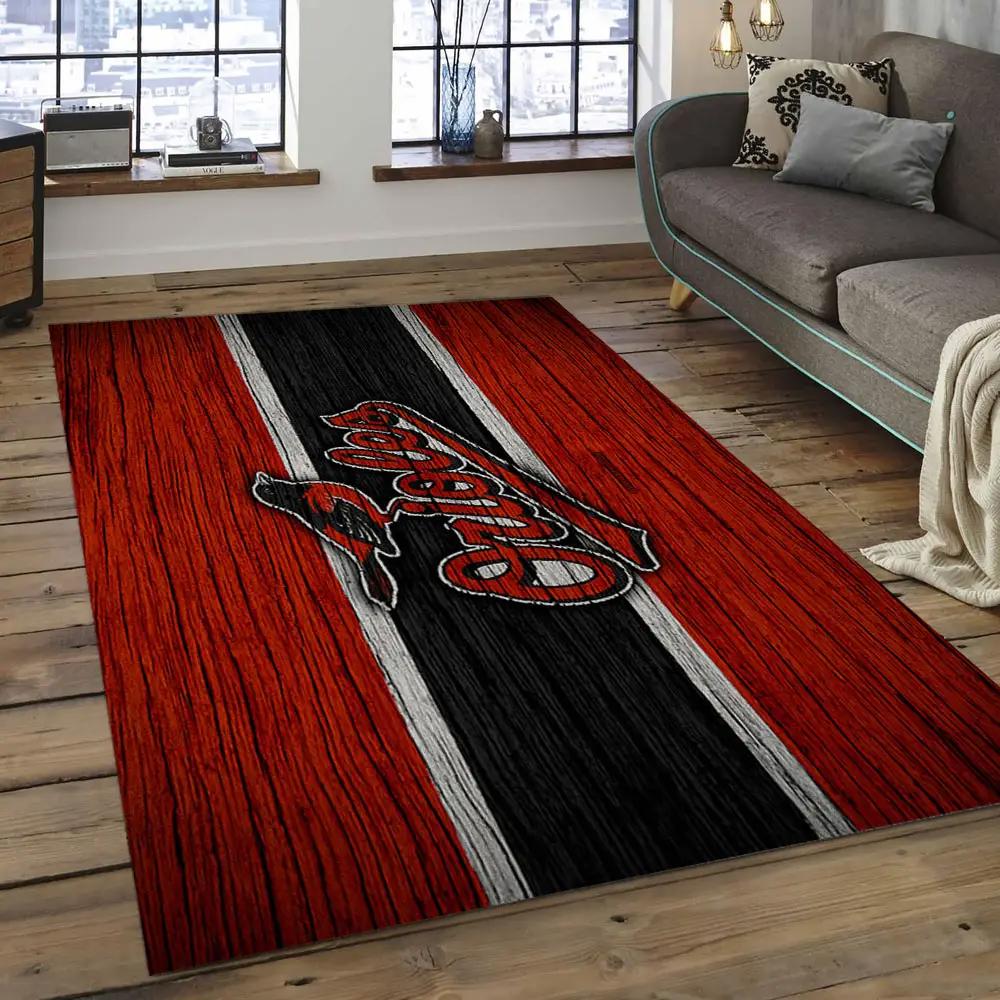Mlb baltimore orioles baseball team logo rectangle area bo14 Rectangle Rug