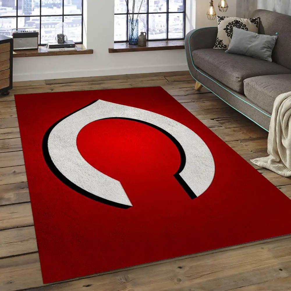 Mlb cincinnati reds baseball team logo rectangle area cr10 Rectangle Rug