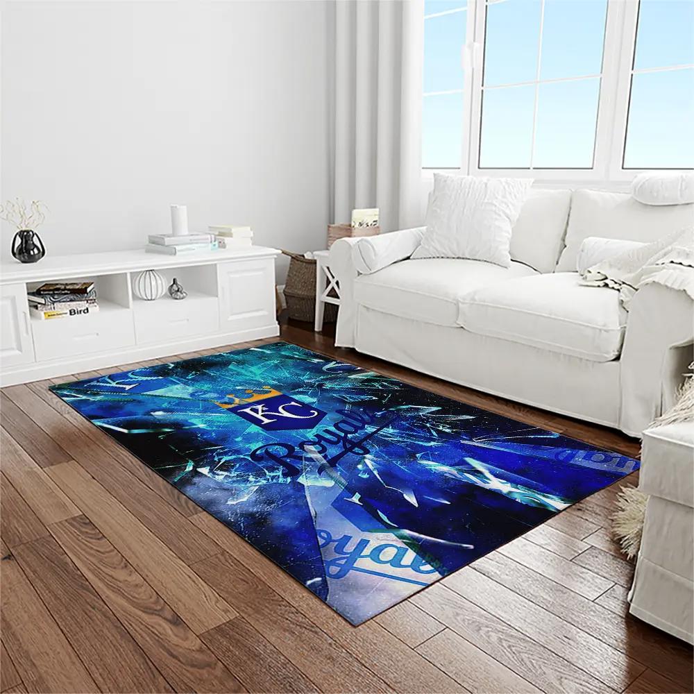 Mlb kansas city royals baseball team logo rectangle area rug kcr43 Rectangle Rug