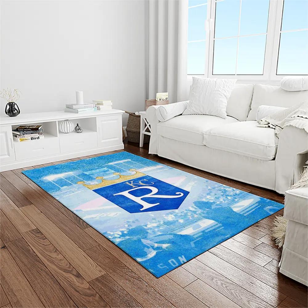 Mlb kansas city royals baseball team logo rectangle area rug kcr44 Rectangle Rug