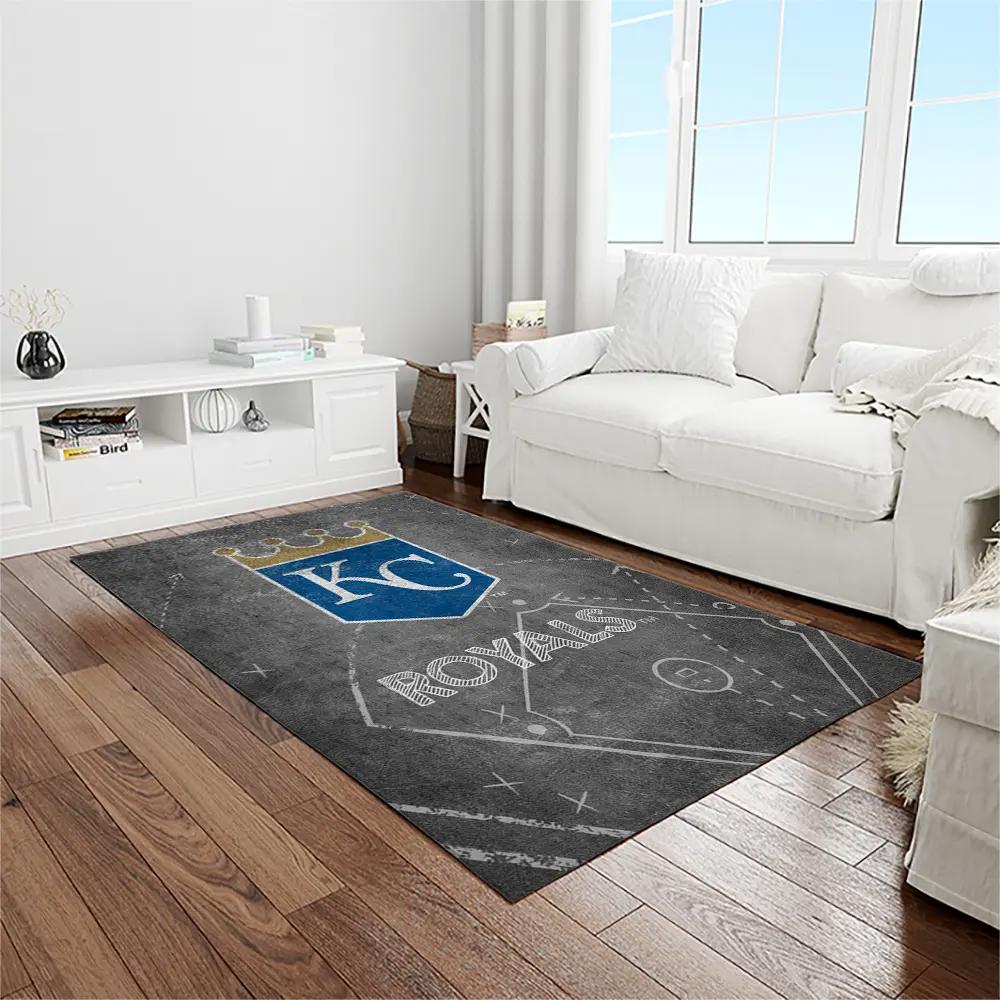 Mlb kansas city royals baseball team logo rectangle area rug kcr68 Rectangle Rug