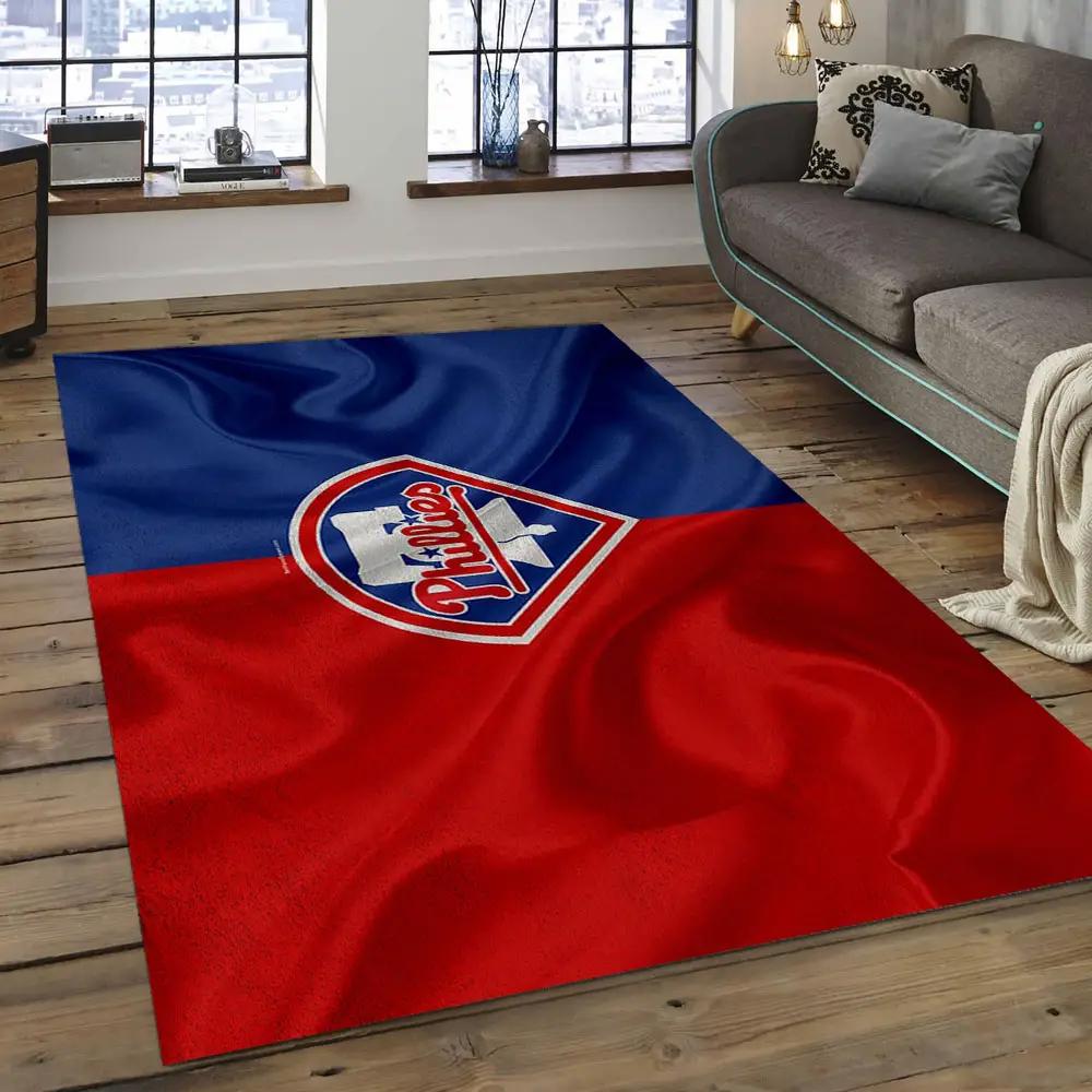 Mlb philadelphia phillies baseball team logo rectangle area pp08 Rectangle Rug