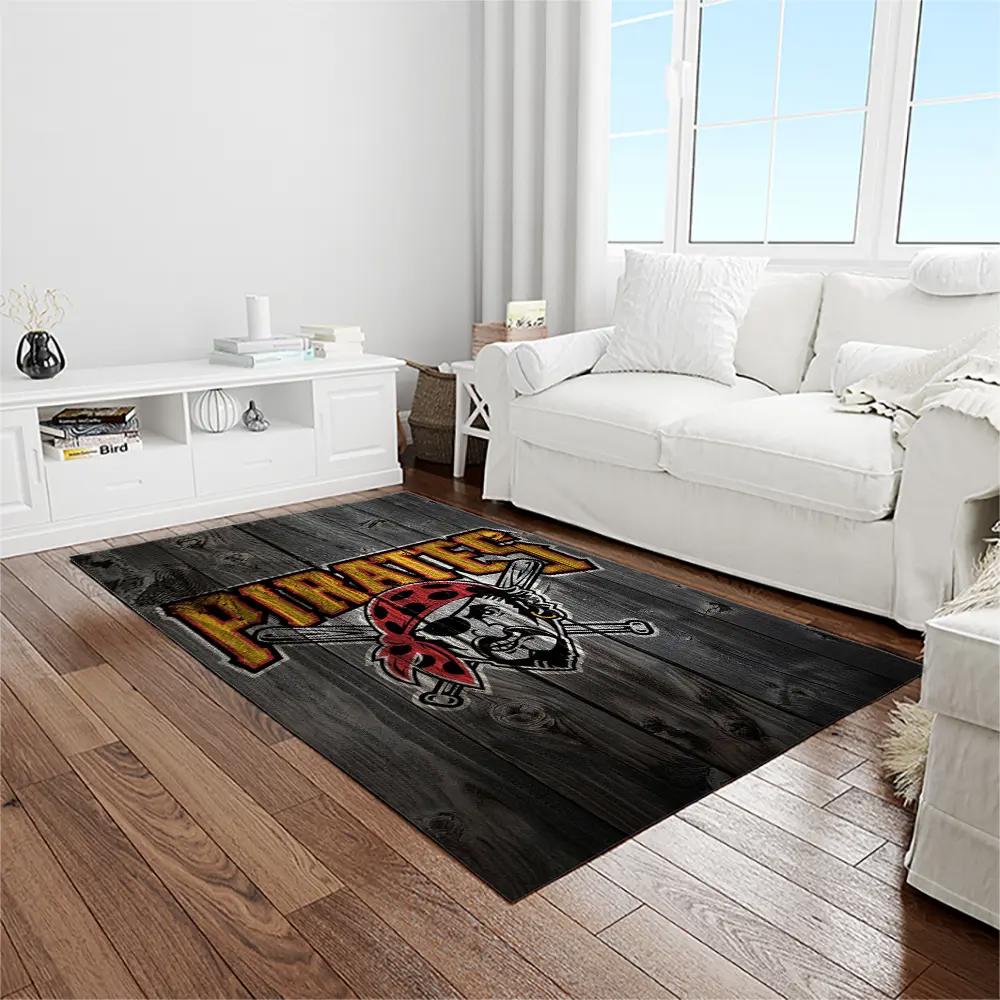 Mlb pittsburgh pirates baseball team logo rectangle area rug pp08 Rectangle Rug