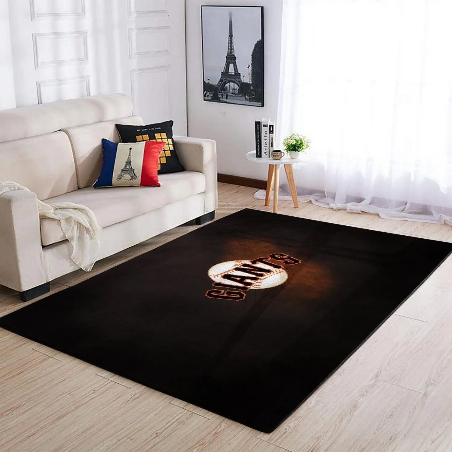 Mlb san francisco giants team logo area living room rug v1079 Rectangle Rug