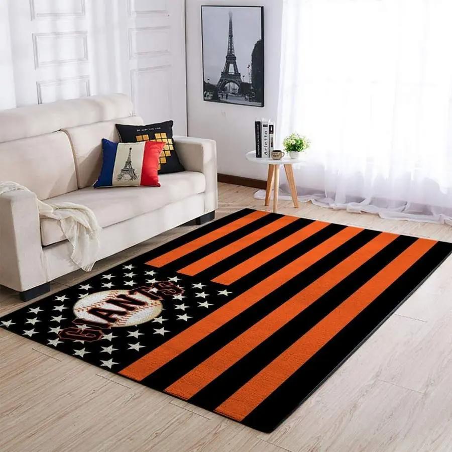 Mlb san francisco giants team logo flag style area living room rug Rectangle Rug