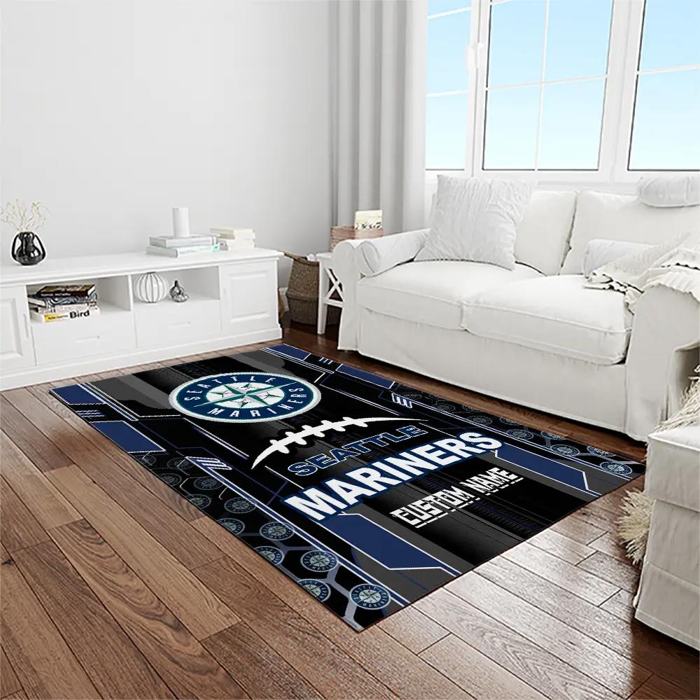 Mlb seattle mariners baseball team logo rectangle area rug sm01 Rectangle Rug