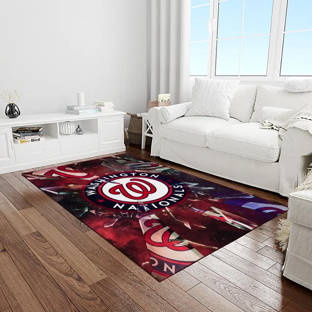 Mlb washington nationals baseball team logo rectangle area rug wn22 Rectangle Rug
