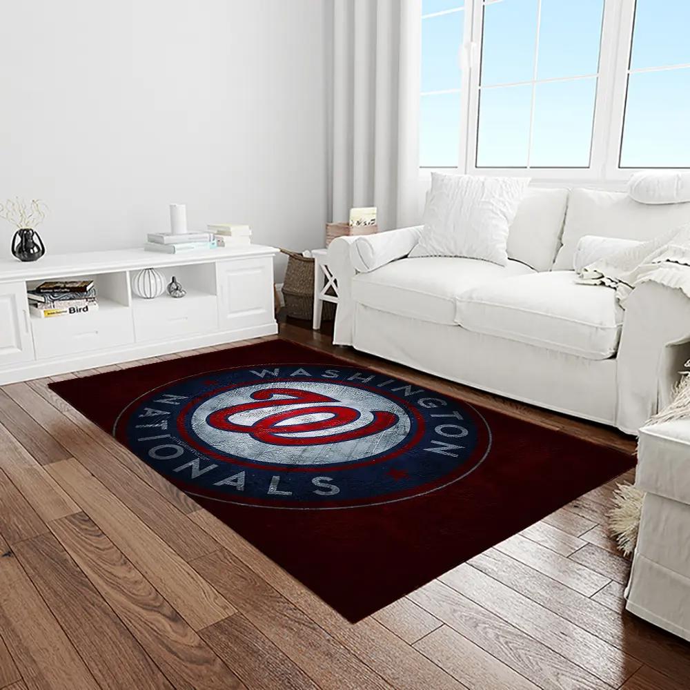 Mlb washington nationals baseball team logo rectangle area rug wn86 Rectangle Rug