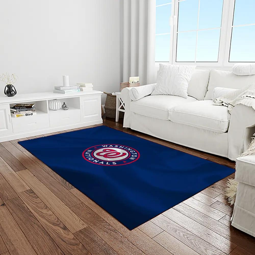 Mlb washington nationals baseball team logo rectangle area rug wn90 Rectangle Rug