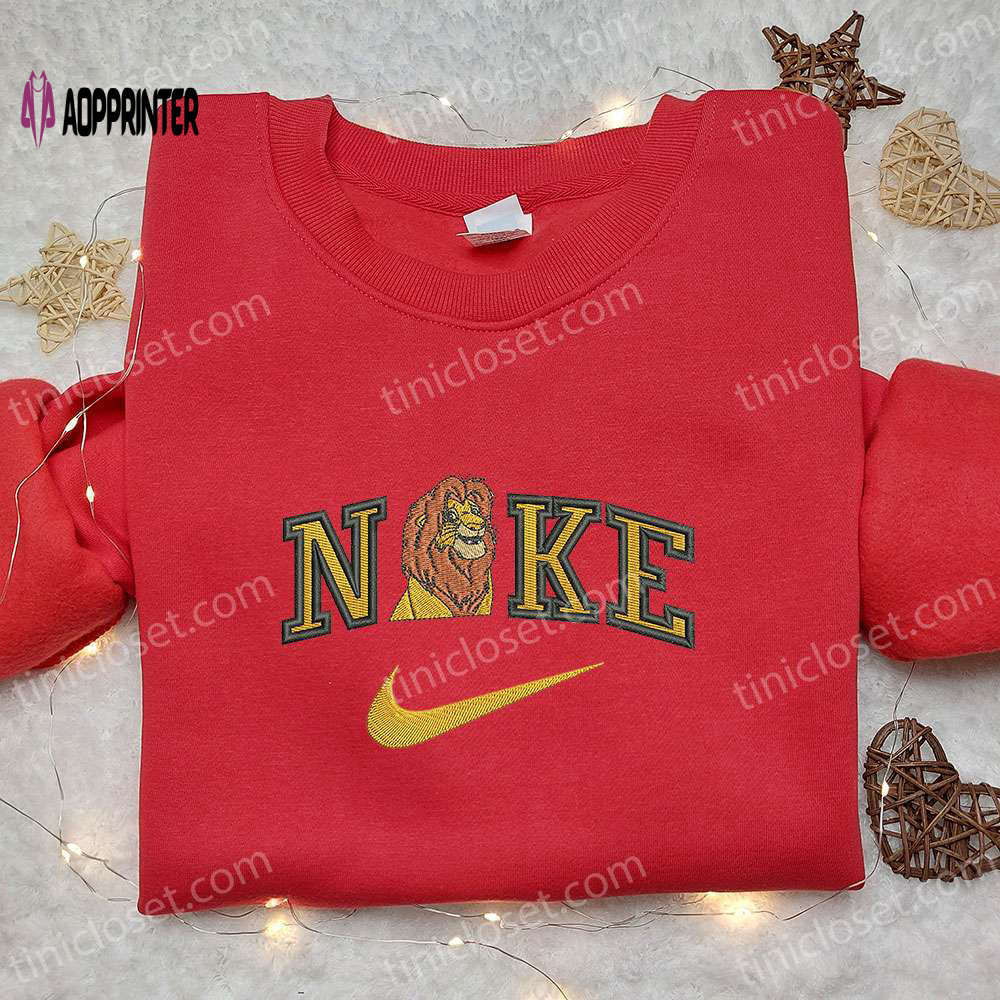 Musafa x nike cartoon embroidered tshirt – best gift for family nike inspired shirt Embroidered Shirt