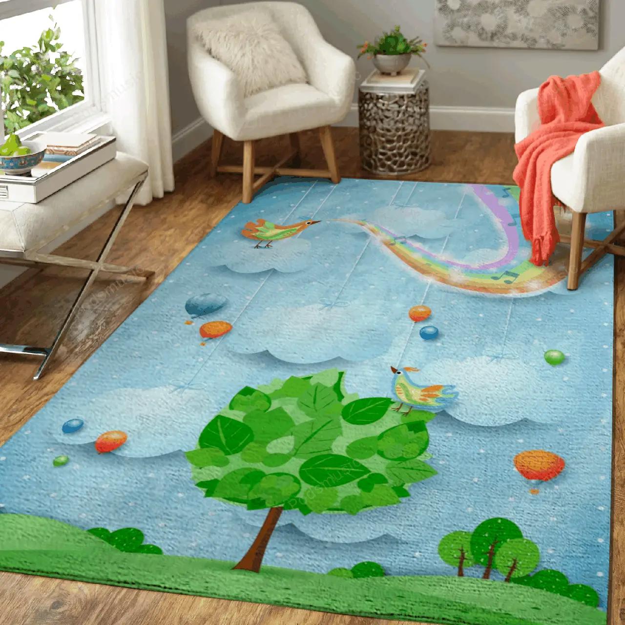Music and tree surreal and fantasy art for fans area rug living room carpet rug regtangle carpet floor decor home decor Rectangle Rug