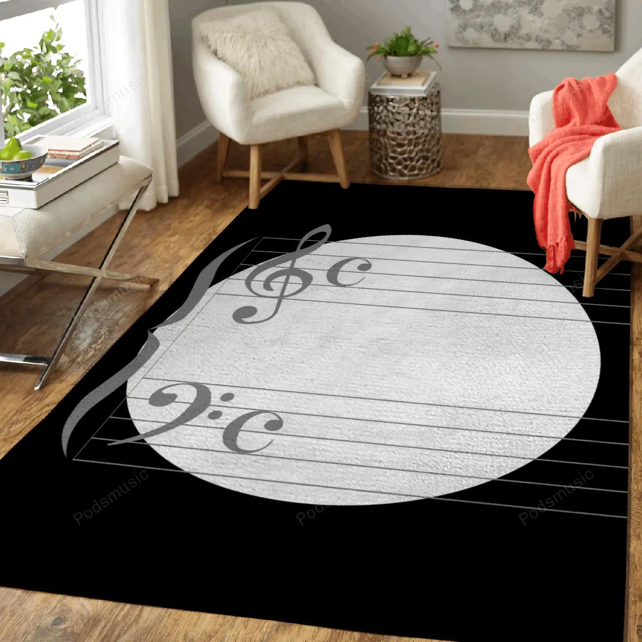 Music circle musical art for fans area rug living room carpet rug regtangle carpet floor decor home decor Rectangle Rug