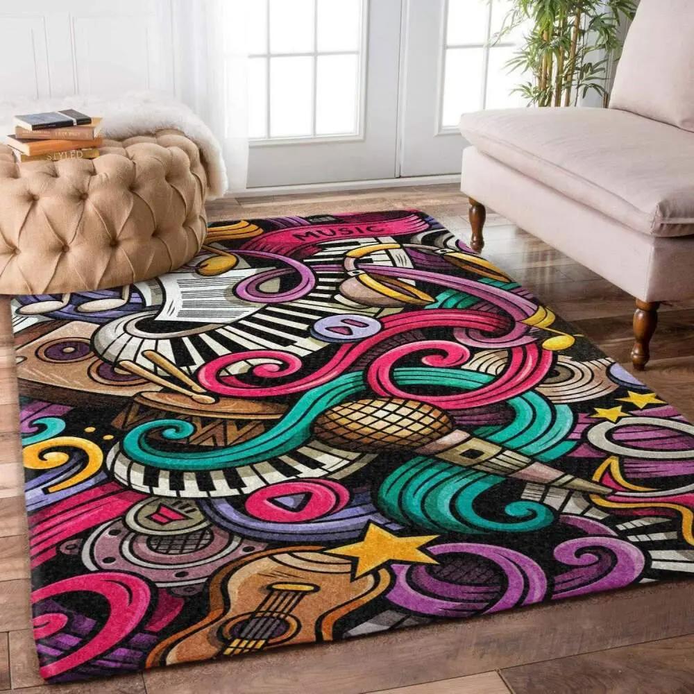 Music rug rcdd81f39197 area rug living room carpet rug regtangle carpet floor decor home decor Rectangle Rug
