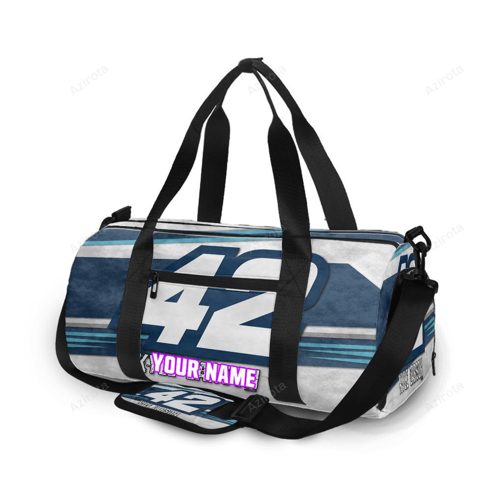 Nascar chip ganassi racing kyle larson 42 personalized name travel bag gym bag 1838 Travel Bag