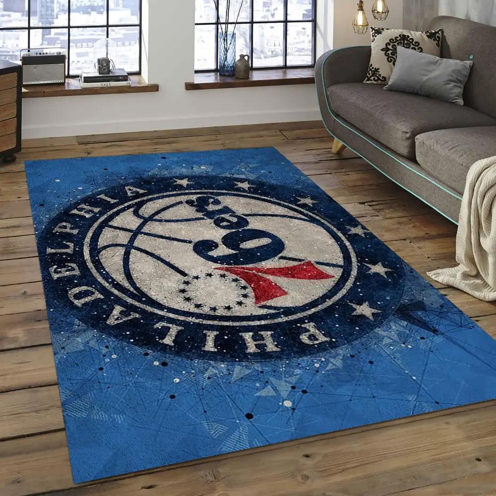 Nba charlotte hornets basketball legend team logo rectangle area ch24 Rectangle Rug