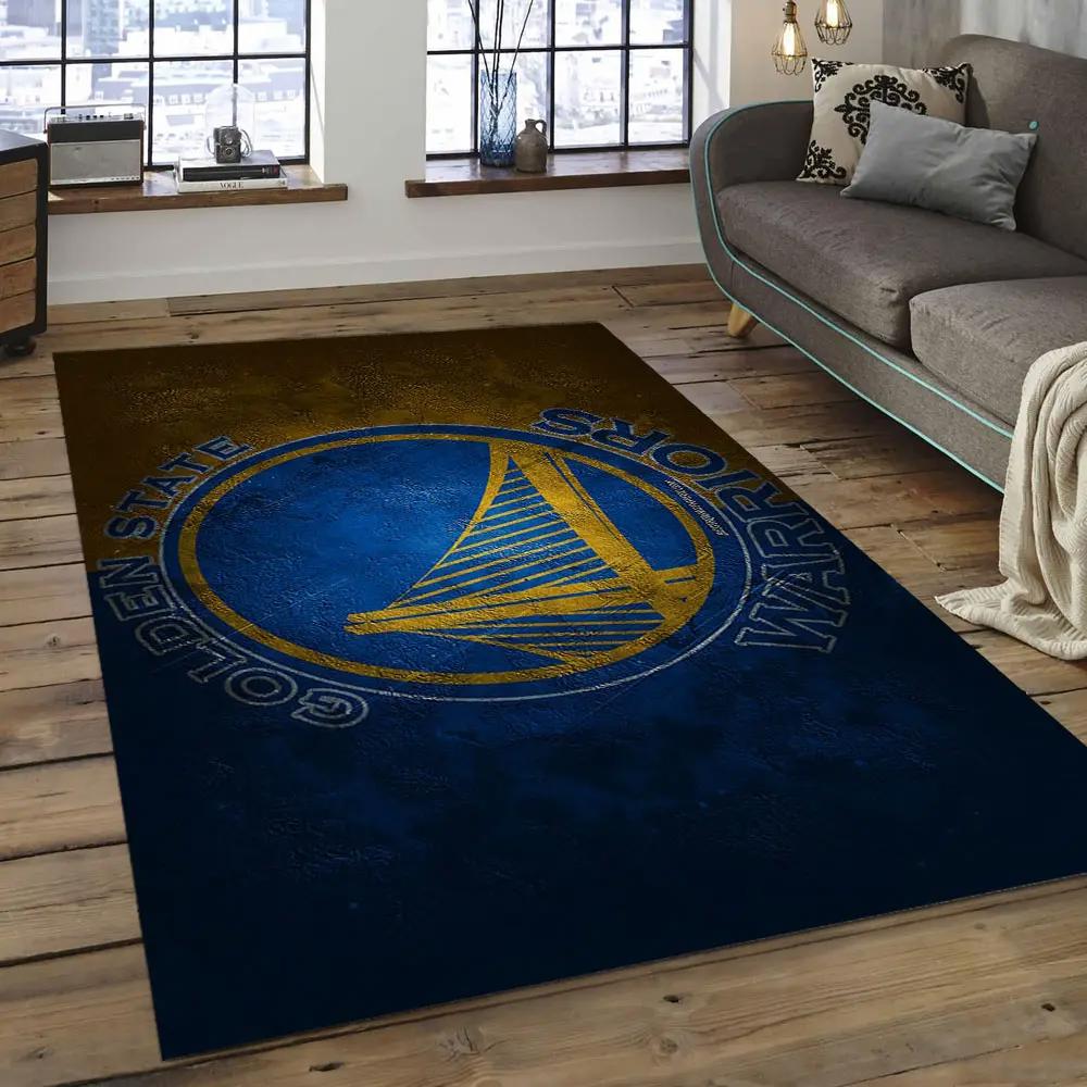 Nba golden state warriors basketball legend team logo rectangle area gsw10 Rectangle Rug
