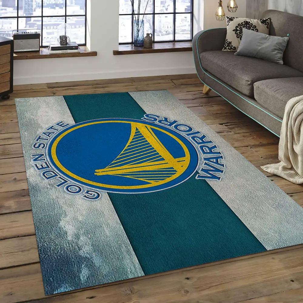 Nba golden state warriors basketball legend team logo rectangle area gsw45 Rectangle Rug