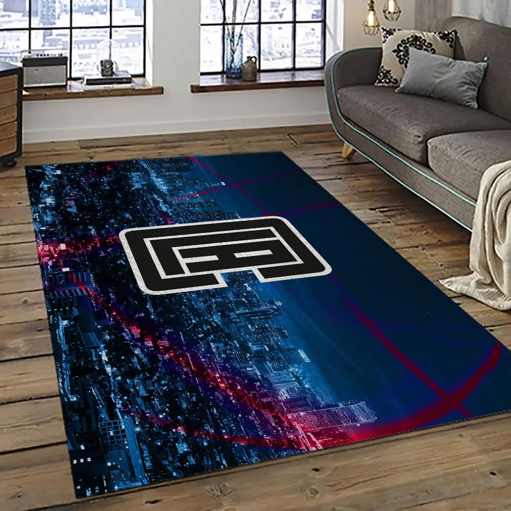 Nba los angeles clippers basketball team logo sport carpet rectangle area rug for living room lac20 Rectangle Rug