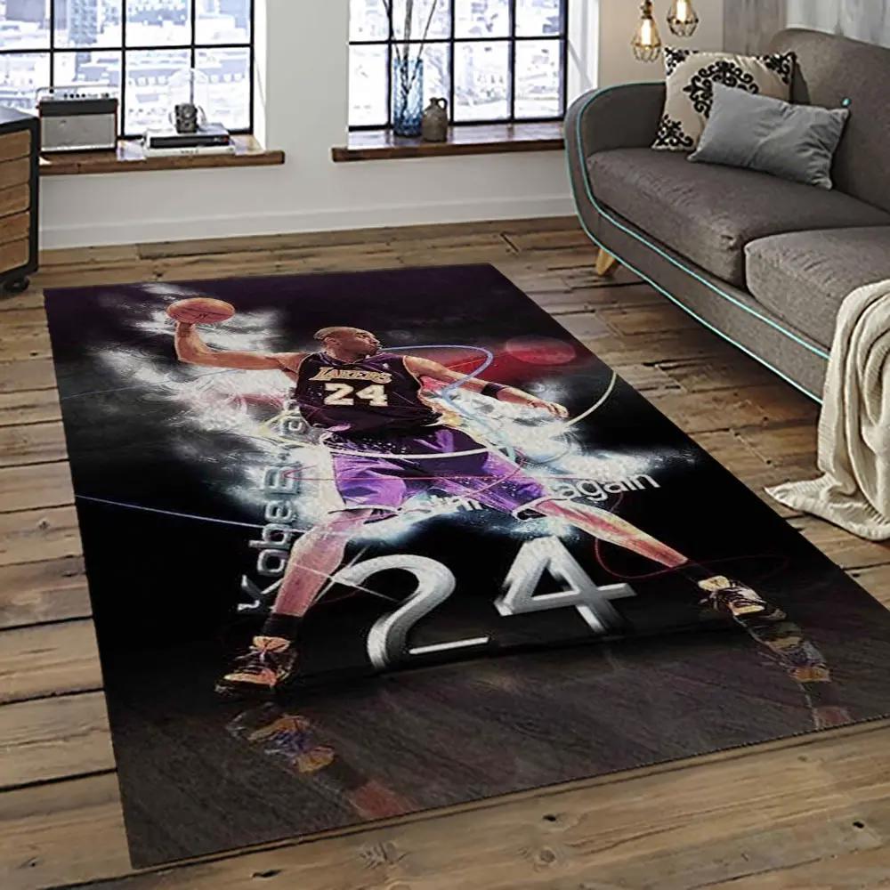 Nba los angeles lakers basketball team logo sport carpet area rug home decor best gift for friends lasl18 Rectangle Rug