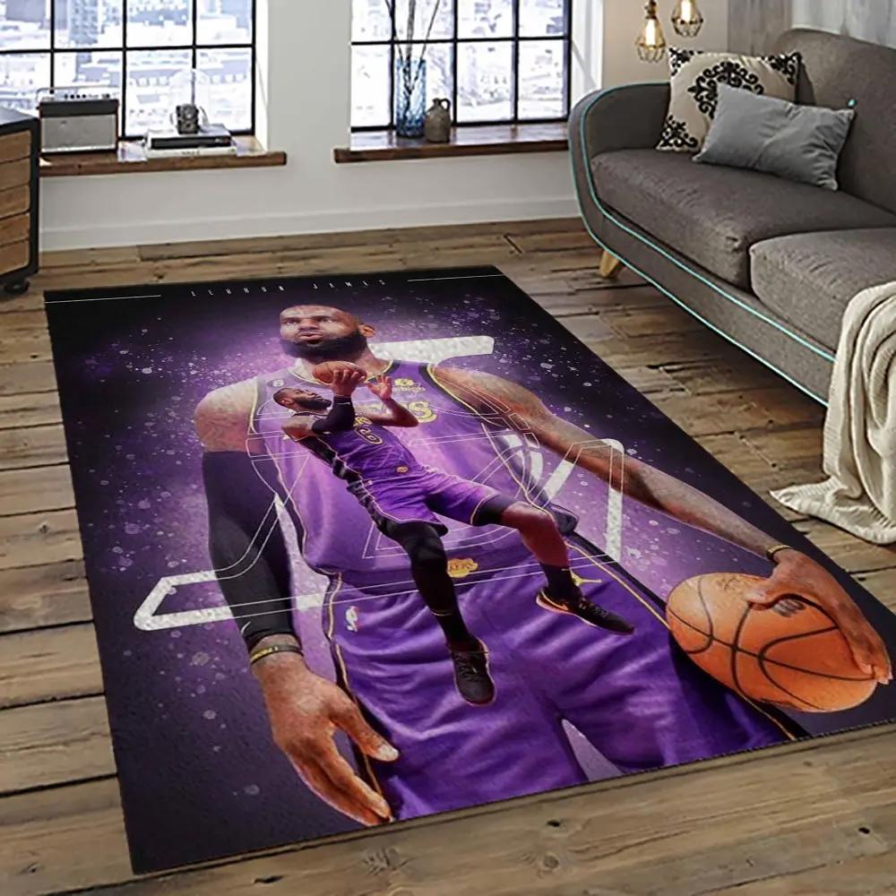 Nba los angeles lakers basketball team logo sport carpet area rug home decor best gift for friends lasl51 Rectangle Rug
