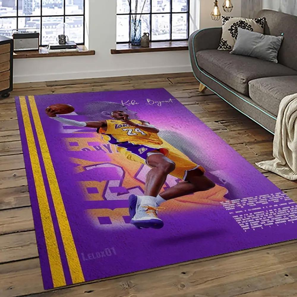 Nba los angeles lakers basketball team logo sport carpet area rug home decor best gift for friends lasl62 Rectangle Rug