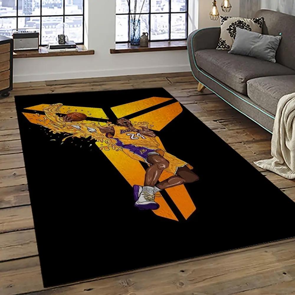 Nba los angeles lakers basketball team logo sport carpet area rug home decor best gift for friends lasl67 Rectangle Rug