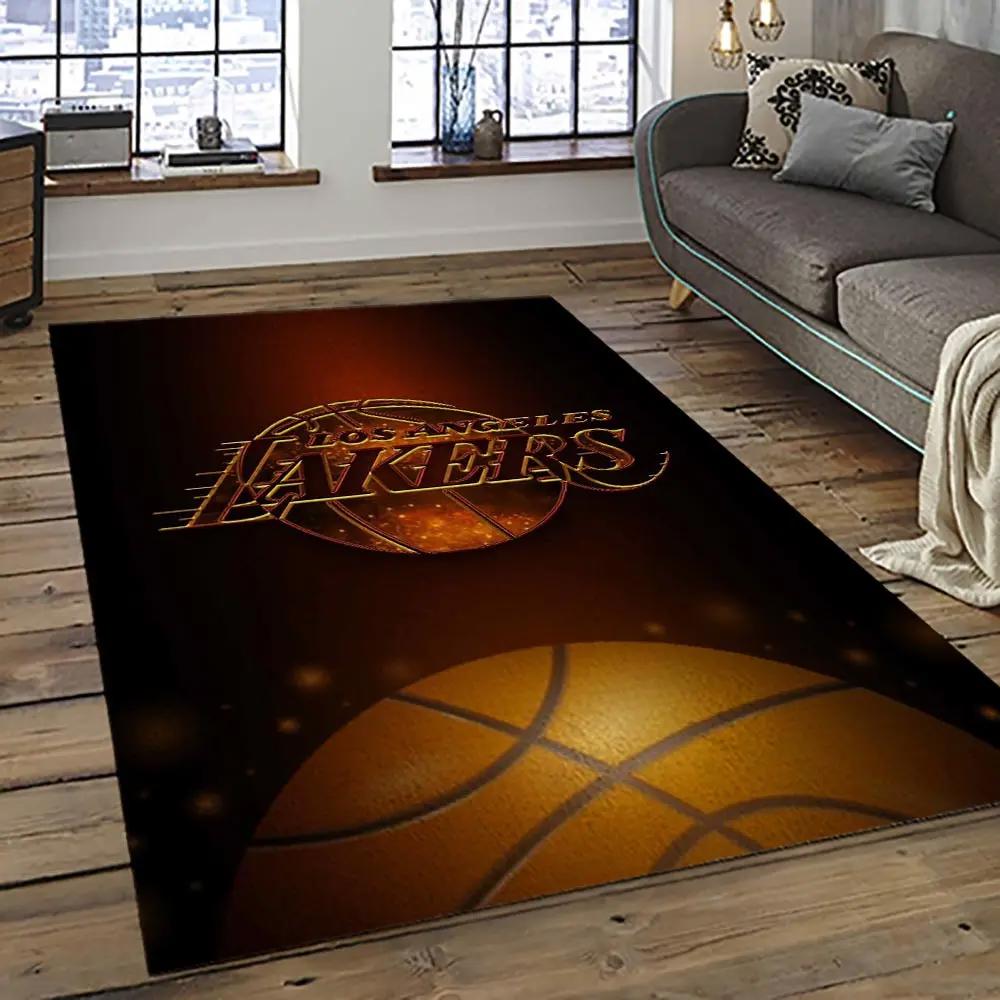 Nba los angeles lakers basketball team logo sport carpet area rug home decor best gift for friends lasl79 Rectangle Rug